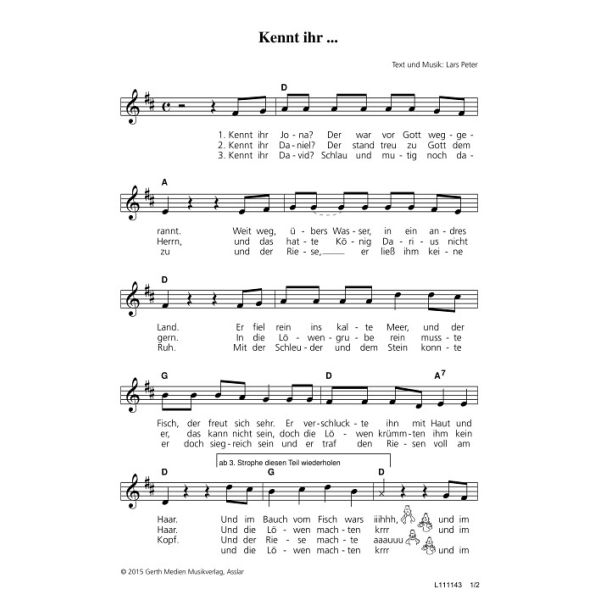 Produktbild des Artikels Kennt ihr... (Noten - Download)