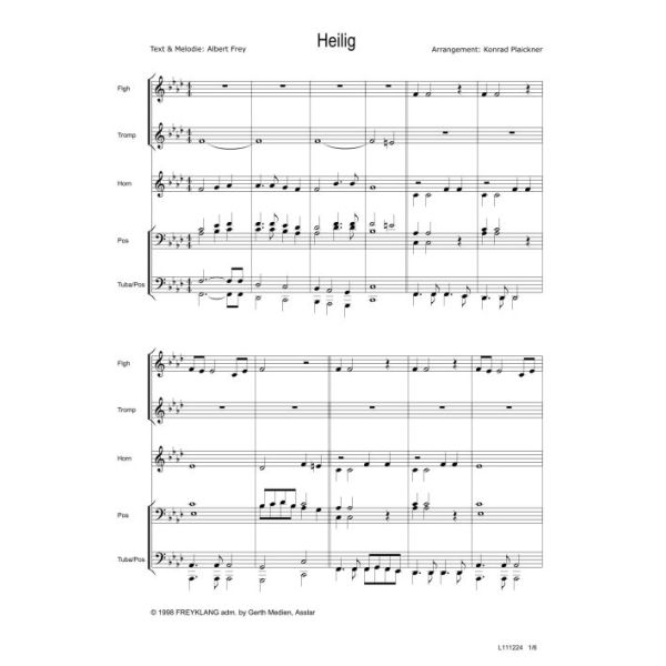 Produktbild des Artikels Heilig (Noten - Download)