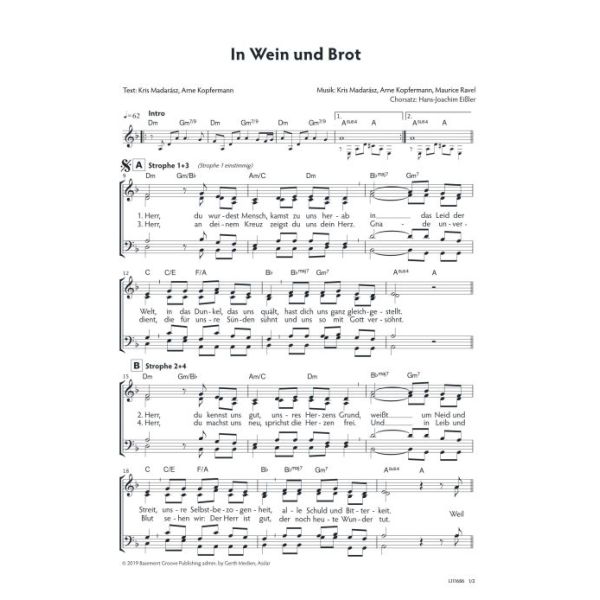Produktbild des Artikels In Wein und Brot (Noten - Download)