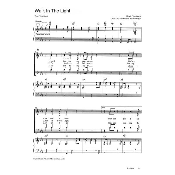 Produktbild des Artikels Walk In The Light (Noten - Download)