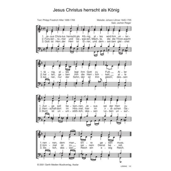 Produktbild des Artikels Jesus Christus herrscht als König (Noten - Download)