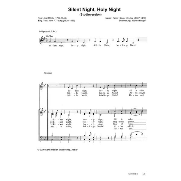 Produktbild - Silent Night, Holy Night / Stille Nacht