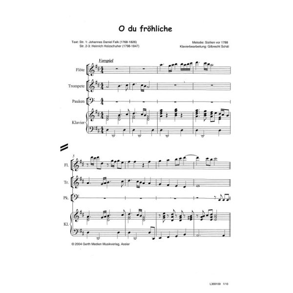 Produktbild des Artikels O du fröhliche (Noten - Download)
