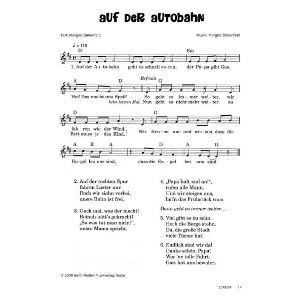 Produktbild des Artikels Auf der Autobahn (Noten - Download)