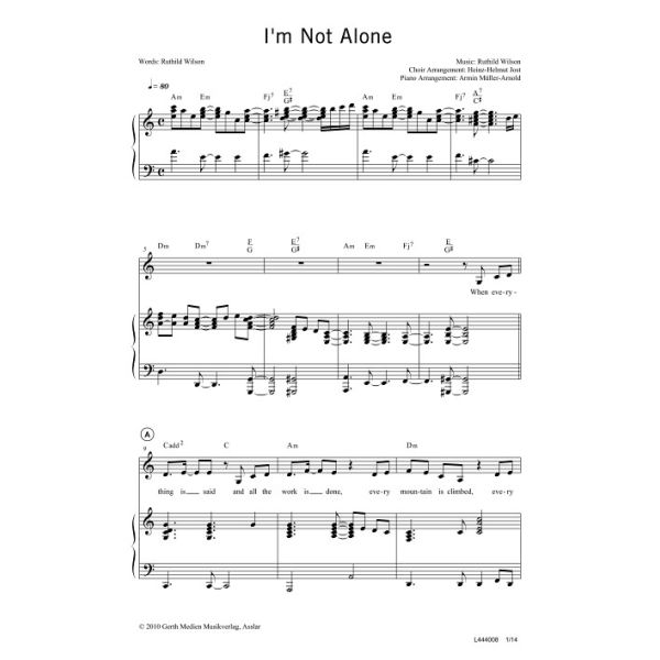 Produktbild des Artikels I'm Not Alone (Noten - Download)
