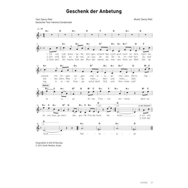 Produktbild des Artikels Geschenk der Anbetung / A Gift Of Worship (Noten - Download)
