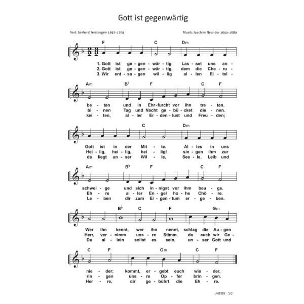 Produktbild des Artikels Gott ist gegenwärtig (Noten - Download)