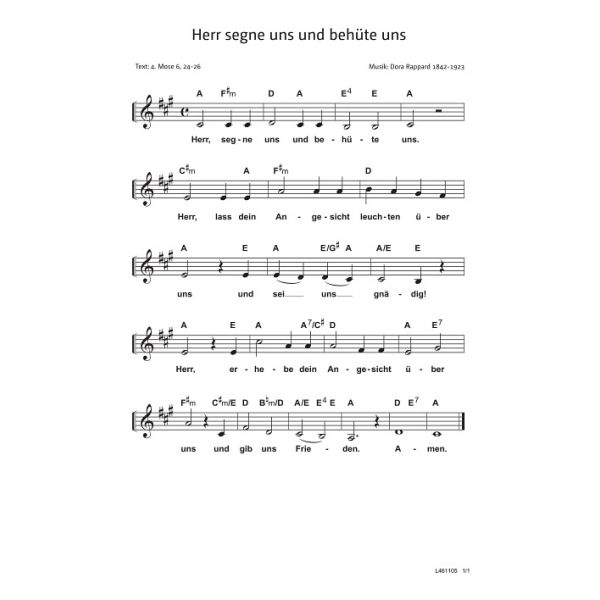 Produktbild des Artikels Herr, segne uns und behüte uns (Noten - Download)