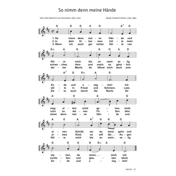 Produktbild des Artikels So nimm denn meine Hände (Noten - Download)