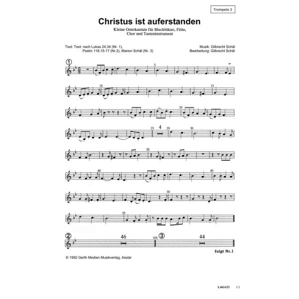 Produktbild - Christus ist auferstanden (Trompete 2)