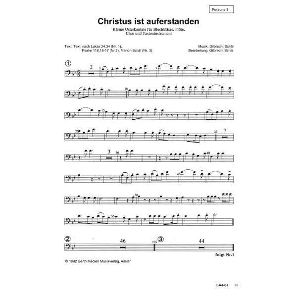 Produktbild - Christus ist auferstanden (Posaune 1)