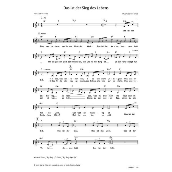 Produktbild des Artikels Das ist der Sieg des Lebens (Noten - Download)