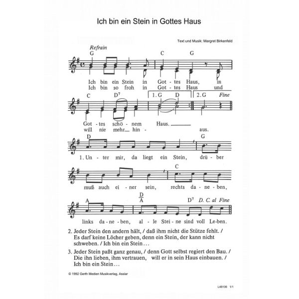 Produktbild - Ich bin ein Stein in Gottes Haus