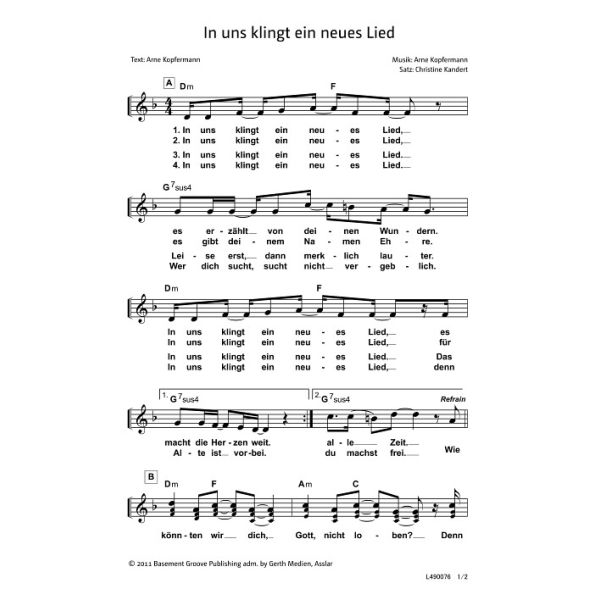 Produktbild - In uns klingt ein neues Lied