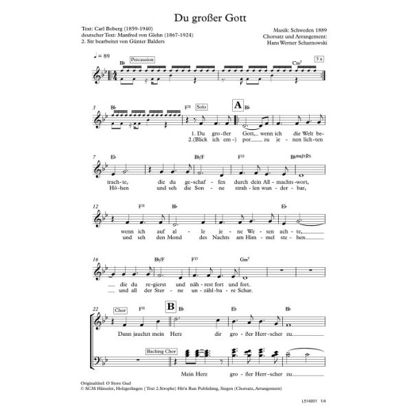 Produktbild - Du großer Gott / O Store Gud