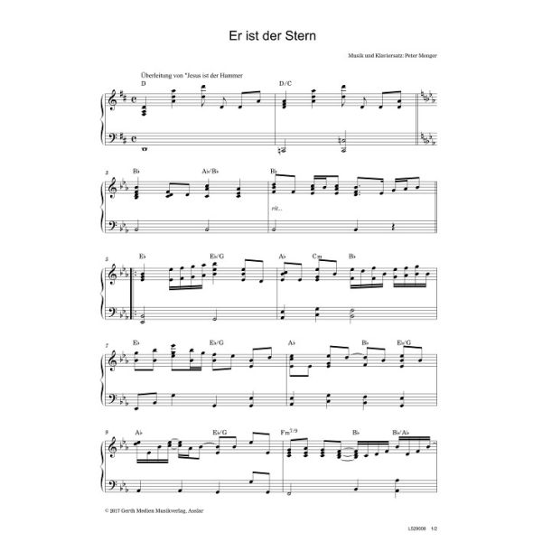 Produktbild des Artikels Er ist der Stern (Noten - Download)