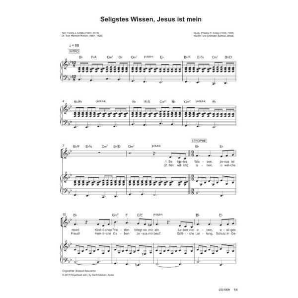 Produktbild - Seligstes Wissen, Jesus ist mein / Blessed Assurance