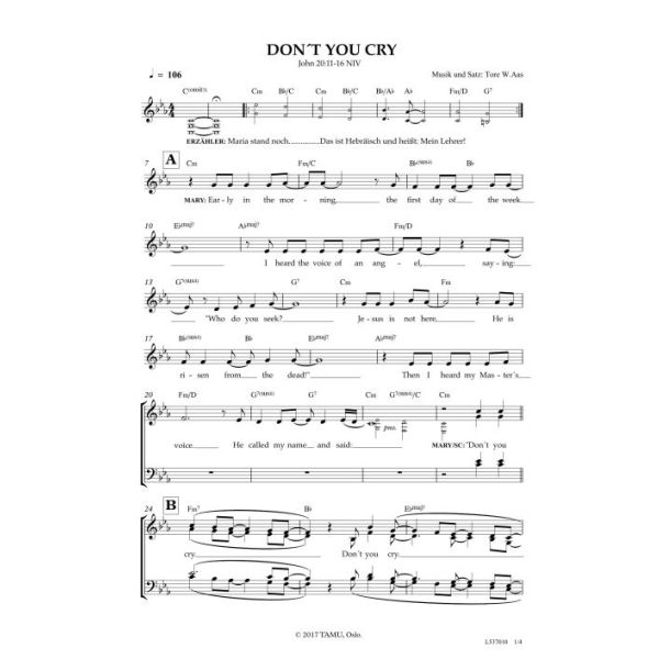 Produktbild des Artikels Don't You Cry (Noten - Download)