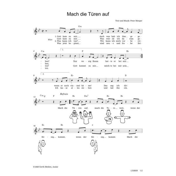 Produktbild des Artikels Mach die Türen auf (Noten - Download)