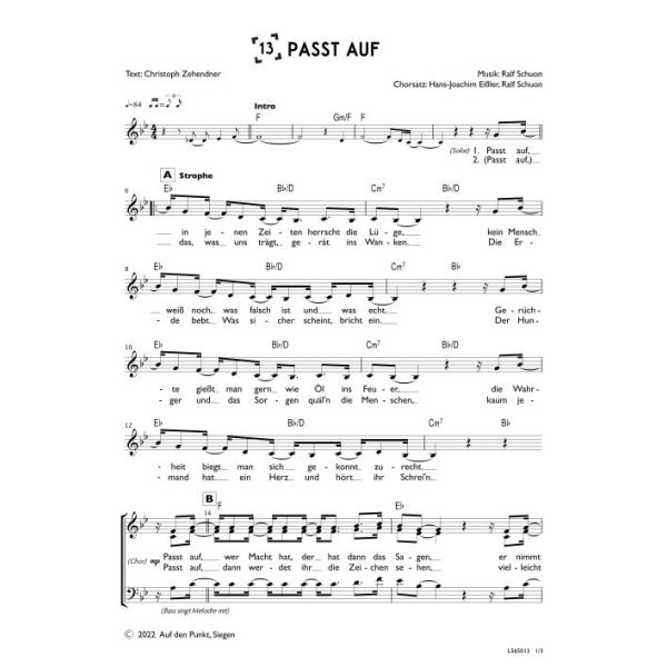 Produktbild - Passt auf (Chor)