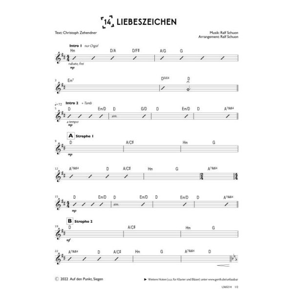 Produktbild des Artikels Liebeszeichen (Bandsheet) (Noten - Download)