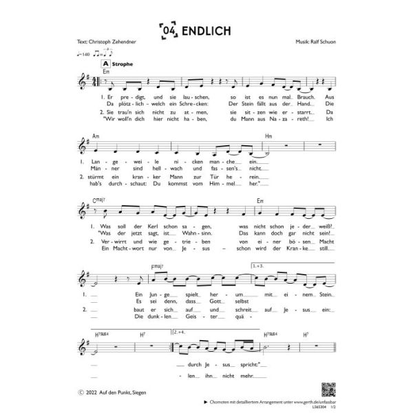 Produktbild - Endlich (einstimmig)