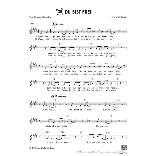 Produktbild - Du bist frei (einstimmig)