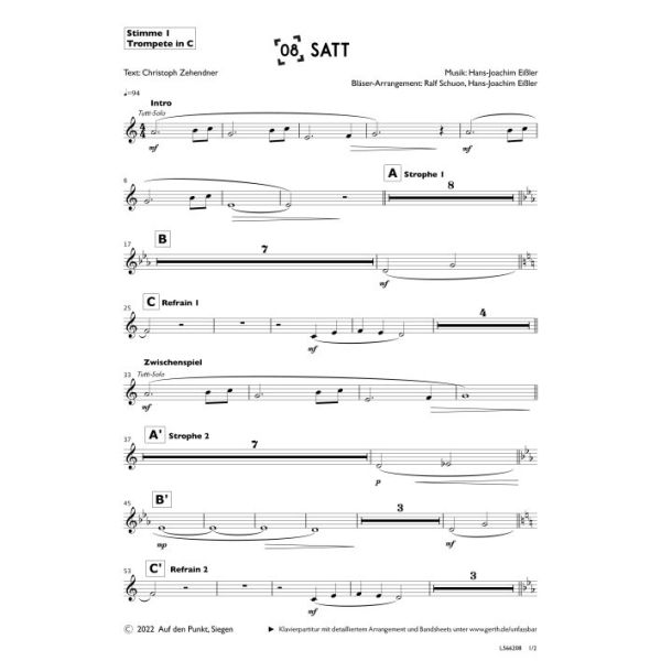 Produktbild - Satt (1., Trompete in C)