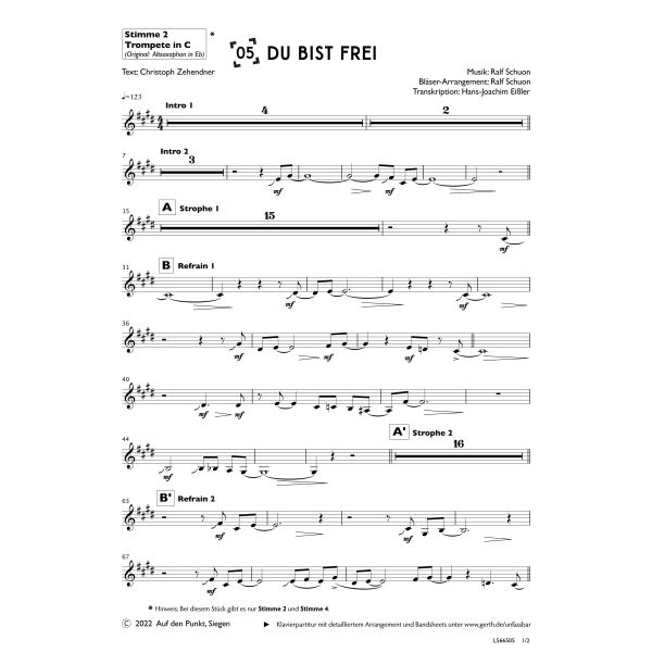 Produktbild - Du bist frei (2., Trompete in C)