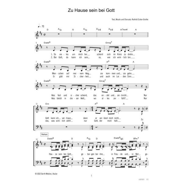 Produktbild des Artikels Zu Hause sein bei Gott (Noten - Download)