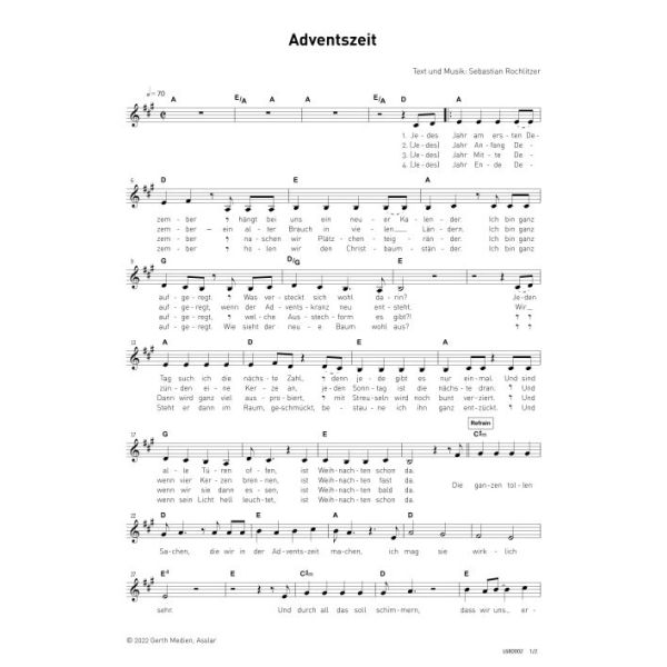 Produktbild des Artikels Adventszeit (Noten - Download)