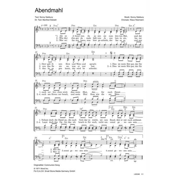 Produktbild - Abendmahl / Communion Song