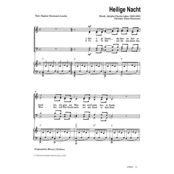 Produktbild des Artikels Heilige Nacht (Noten - Download)