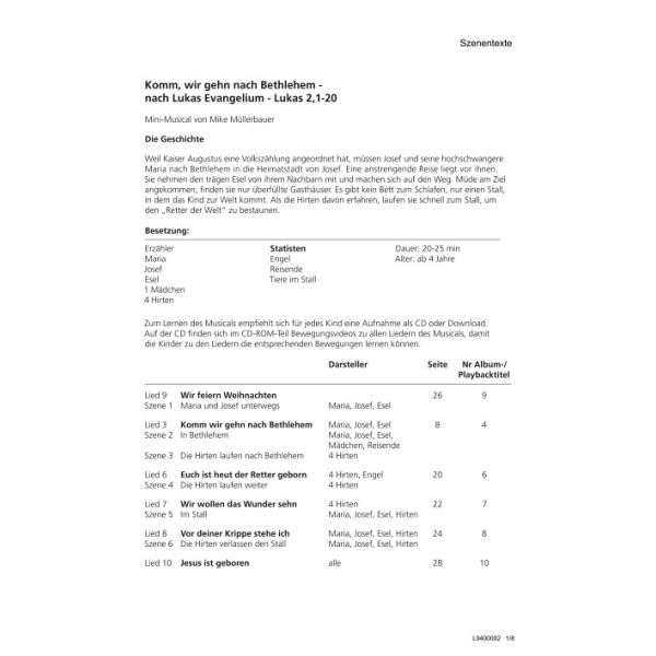 Produktbild - Komm, wir gehn nach Bethlehem (Szenentexte)