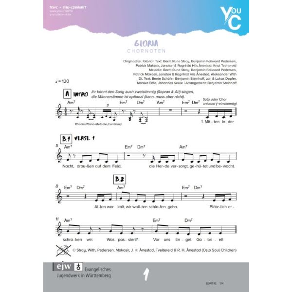 Produktbild des Artikels Gloria / Gloria (Noten - Download)