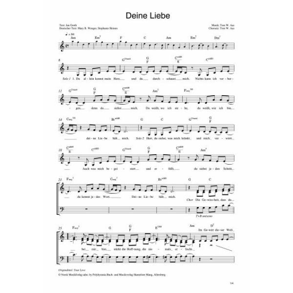 Produktbild des Artikels Deine Liebe (Noten - Download)