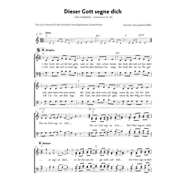 Produktbild des Artikels Dieser Gott segne dich (Noten - Download)