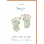 Faltkarte "Hurra ein Junge" - Füße