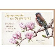 Faltkarte "Segenswünsche zum Geburtstag" Vogel