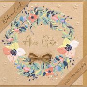 Produktbild des Artikels Schreibwaren, Faltkarte "Alles Gute"/Blumenkranz