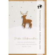 Faltkarte "Frohe Weihnachten" - Hirsch
