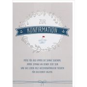 Produktbild des Artikels Schreibwaren, Faltkarte "Zur Konfirmation" - Boot