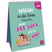 Produktbild des Artikels Warum in die Ferne schweifen, wenn das Sofa liegt so nah? 2026 - Wochenkalender (Kalender - Spiralbindung)