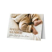 Produktbild des Artikels Schreibwaren, Faltkarte - Geburt - Hallo Wunder!