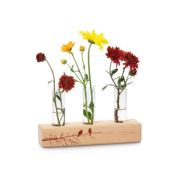 Blumen-und Gräservase mit 3 Glaseinsätzen