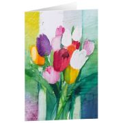 Produktbild des Artikels Schreibwaren, Kunstkarten "Tulpenstrauß 2" 5 Stk.
