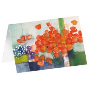 Kunstkarten "Blütentraube orange" 5 Stk.