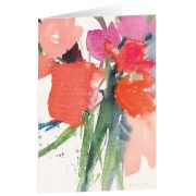 Kunstkarten "Rote Blüten" 5 Stk.
