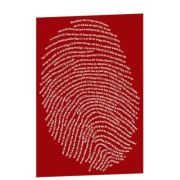 Produktbild des Artikels Schreibwaren, Postkarte "Einzigartig" - 10er Serie rot