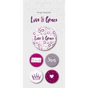 Love & Grace - 5er-Magnet-Set